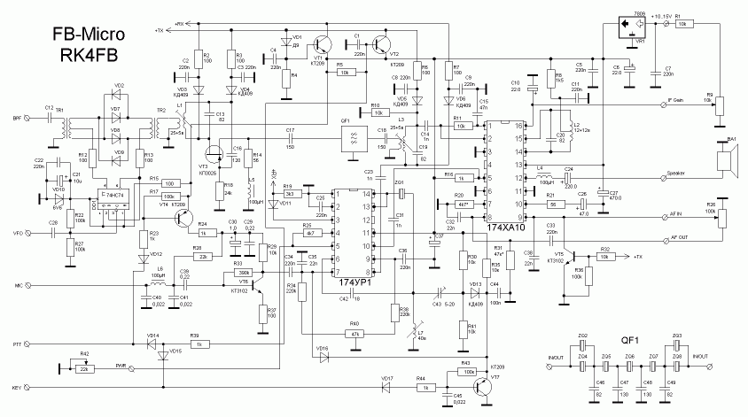 К174ха2 трансивер схема